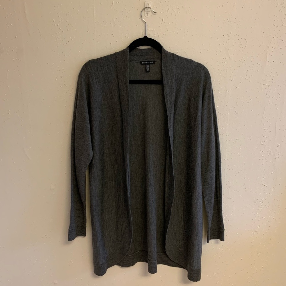 Eileen Fisher Italian Yarn Open Cardigan Size S